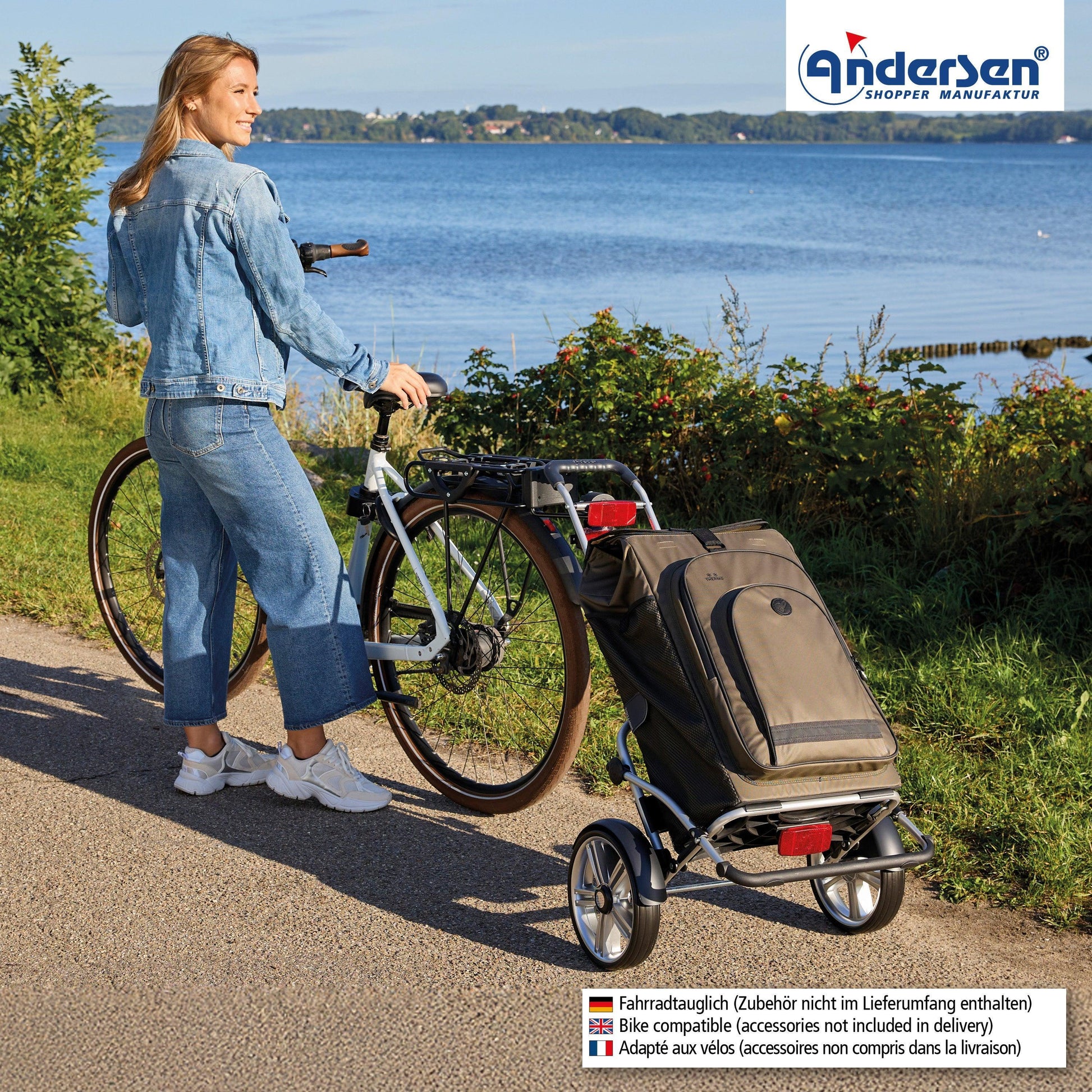 Andersen-Royal Shopper Plus Hydro 3.0 - Oliv - Kugellagerrad 25 cm-shopping-trolley.ch