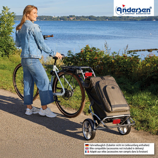 Andersen-Royal Shopper Plus Hydro 3.0 - Oliv - Kugellagerrad 25 cm-shopping-trolley.ch
