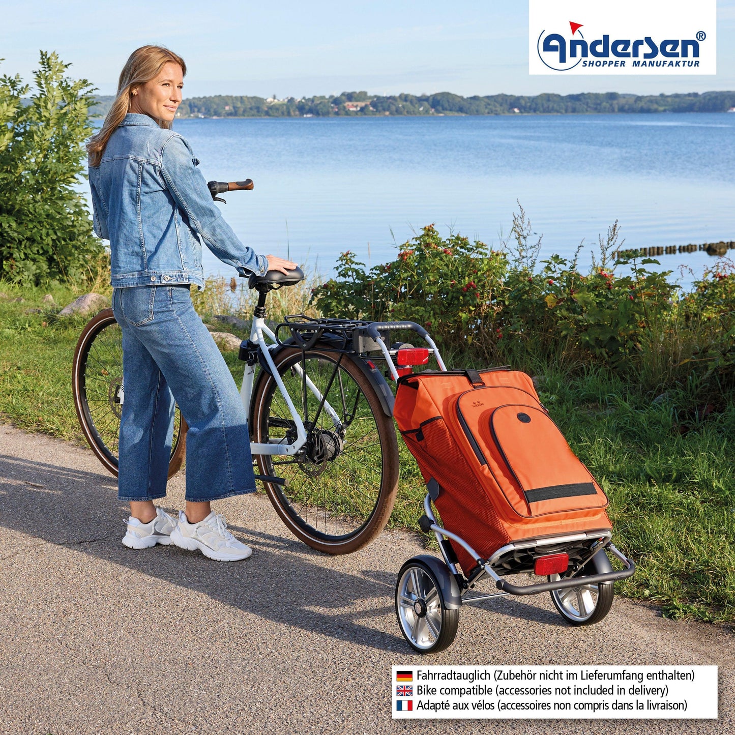 Andersen-Royal Shopper Plus Hydro 3.0 - Orange - Kugellagerrad 25 cm-shopping-trolley.ch