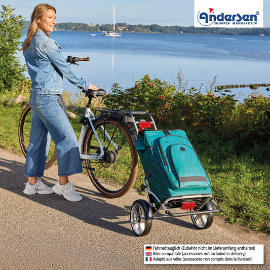 Andersen-Royal Shopper Plus Hydro 3.0 - Petrol - Kugellagerrad 25 cm-shopping-trolley.ch