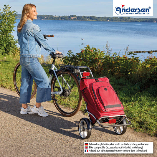 Andersen-Royal Shopper Plus Hydro 3.0 - Rot - Kugellagerrad 25 cm-shopping-trolley.ch