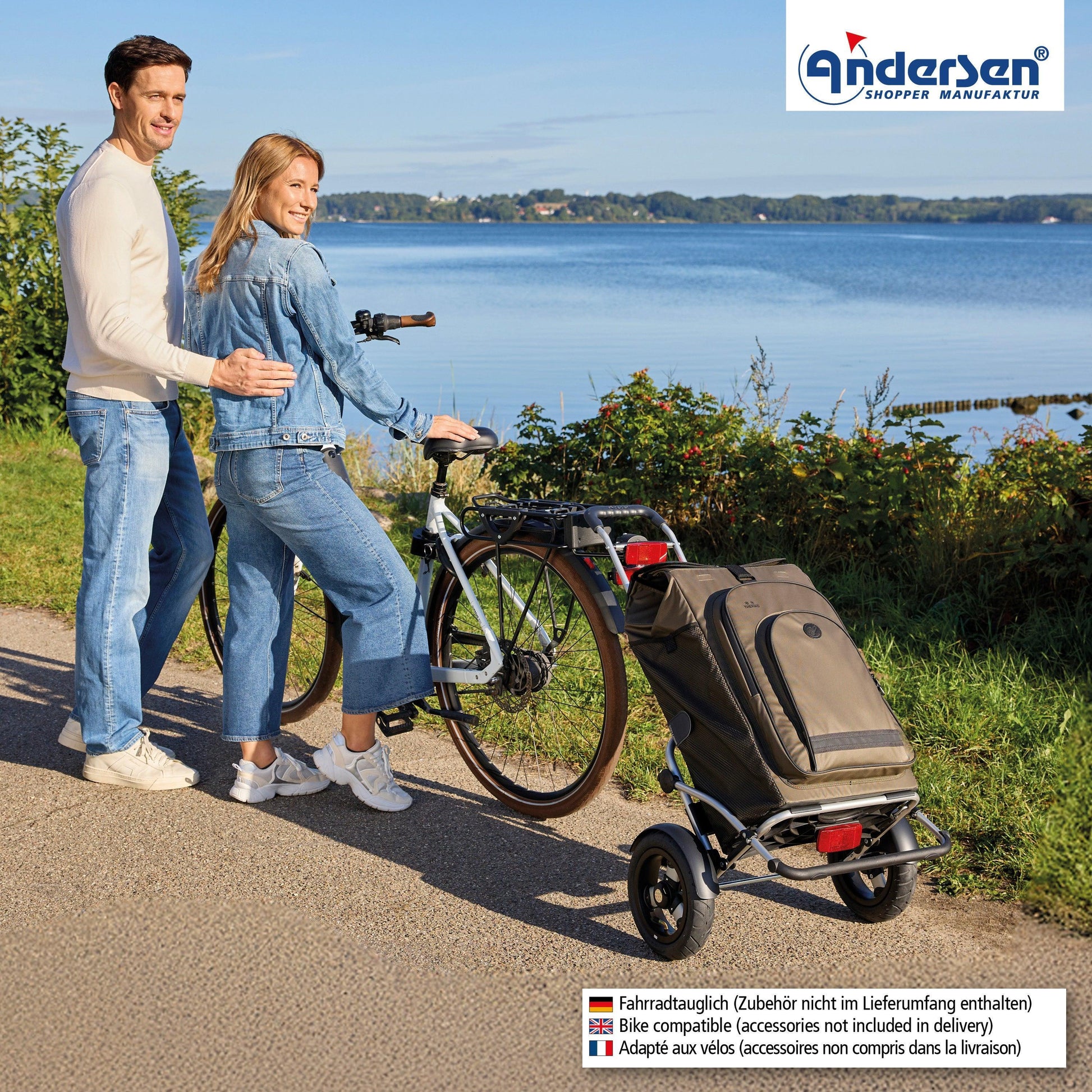 Andersen-Royal Shopper Plus Hydro 3.0 - Oliv - Luft-Kugellagerrad 25 cm-shopping-trolley.ch
