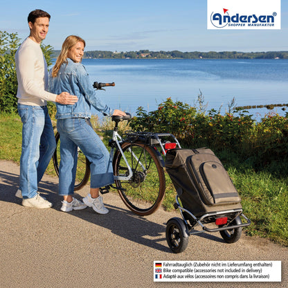Andersen-Royal Shopper Plus Hydro 3.0 - Oliv - Luft-Kugellagerrad 25 cm-shopping-trolley.ch