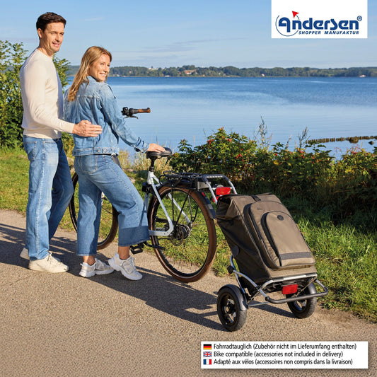 Andersen-Royal Shopper Plus Hydro 3.0 - Oliv - Luft-Kugellagerrad 25 cm-shopping-trolley.ch