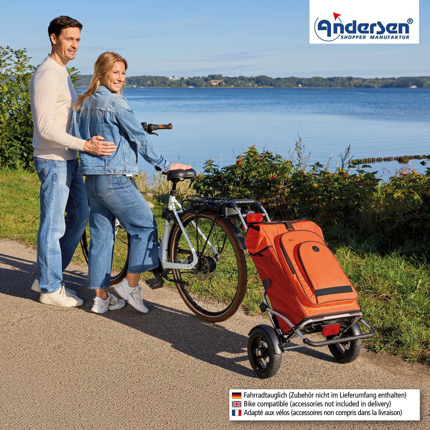 Andersen-Royal Shopper Plus Hydro 3.0 - Orange - Luft-Kugellagerrad 25 cm-shopping-trolley.ch