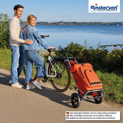 Andersen-Royal Shopper Plus Hydro 3.0 - Orange - Luft-Kugellagerrad 25 cm-shopping-trolley.ch