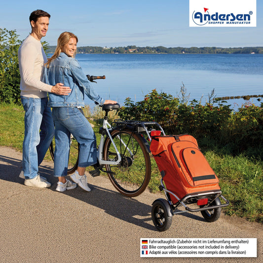 Andersen-Royal Shopper Plus Hydro 3.0 - Orange - Luft-Kugellagerrad 25 cm-shopping-trolley.ch