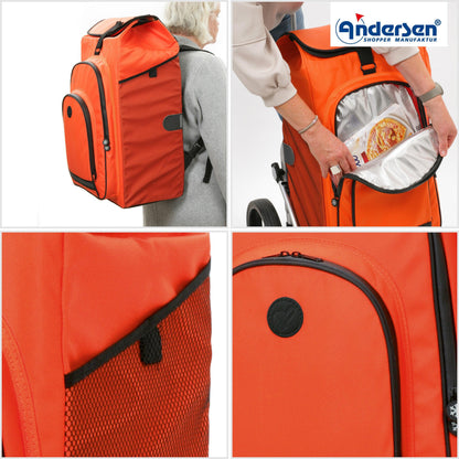 Andersen-Royal Shopper Plus Hydro 3.0 - Orange - Luft-Kugellagerrad 25 cm-shopping-trolley.ch