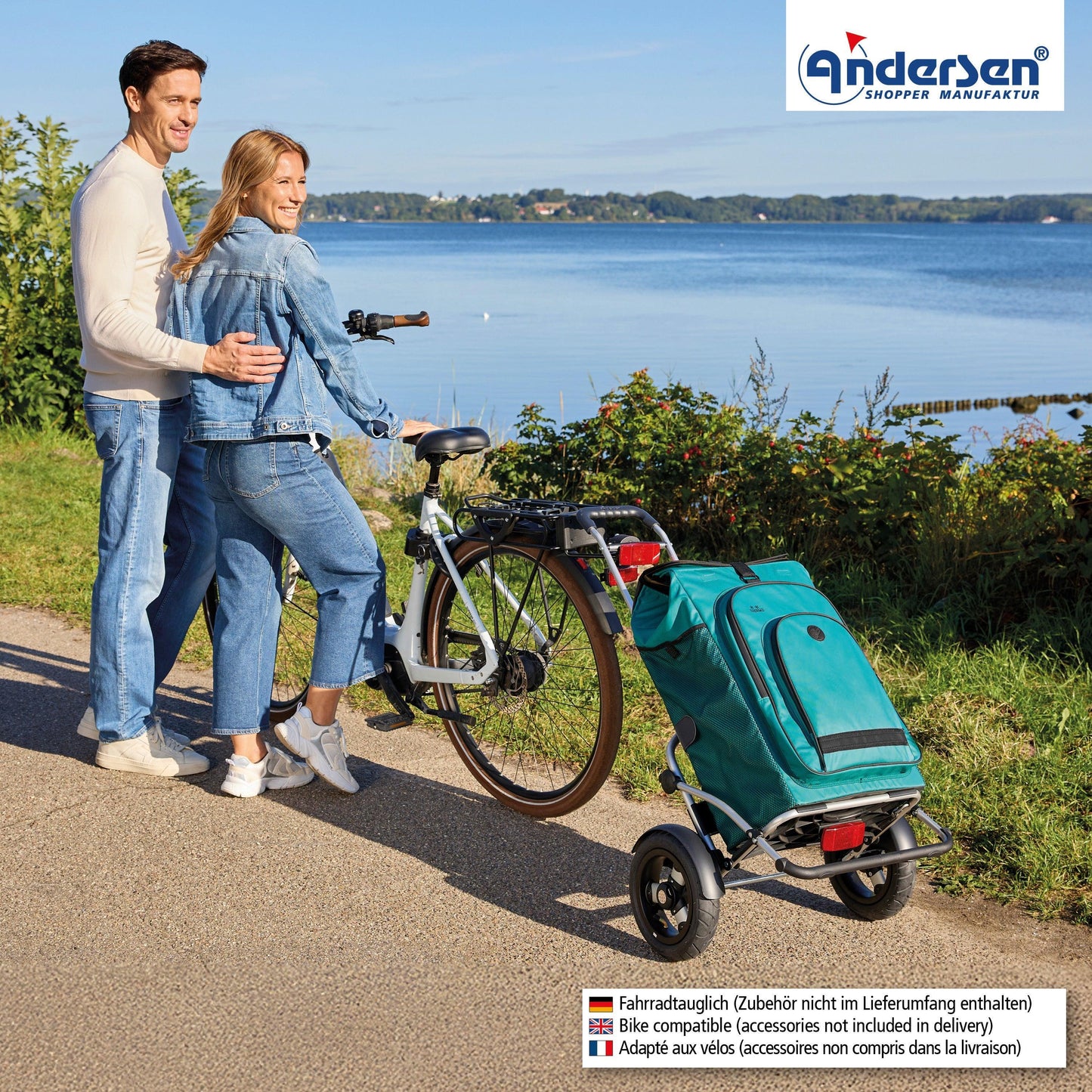 Andersen-Royal Shopper Plus Hydro 3.0 - Petrol - Luft-Kugellagerrad 25 cm-shopping-trolley.ch