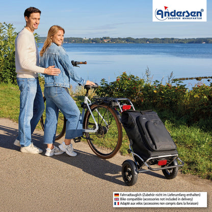 Andersen-Royal Shopper Plus Hydro 3.0 - Schwarz - Luft-Kugellagerrad 25 cm-shopping-trolley.ch