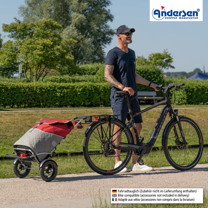 Andersen-Royal Shopper Plus (Luft-Kugellagerrad 25 cm) Lasse - rot-shopping-trolley.ch