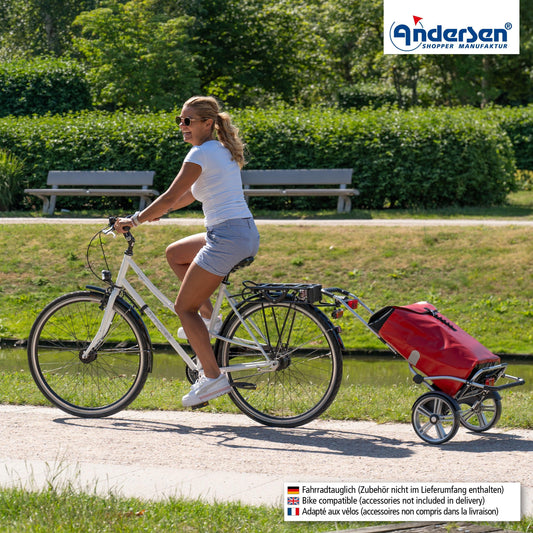 Andersen-Royal Shopper Plus (Kugellagerrad 25 cm) Ortlieb - rot-shopping-trolley.ch