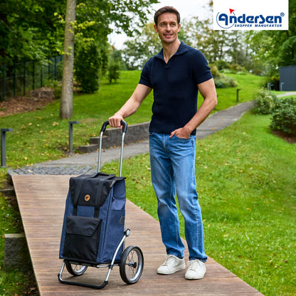 Andersen-Royal Shopper Senta 2.0 - Blau - Metallspeichenrad 25 cm-shopping-trolley.ch