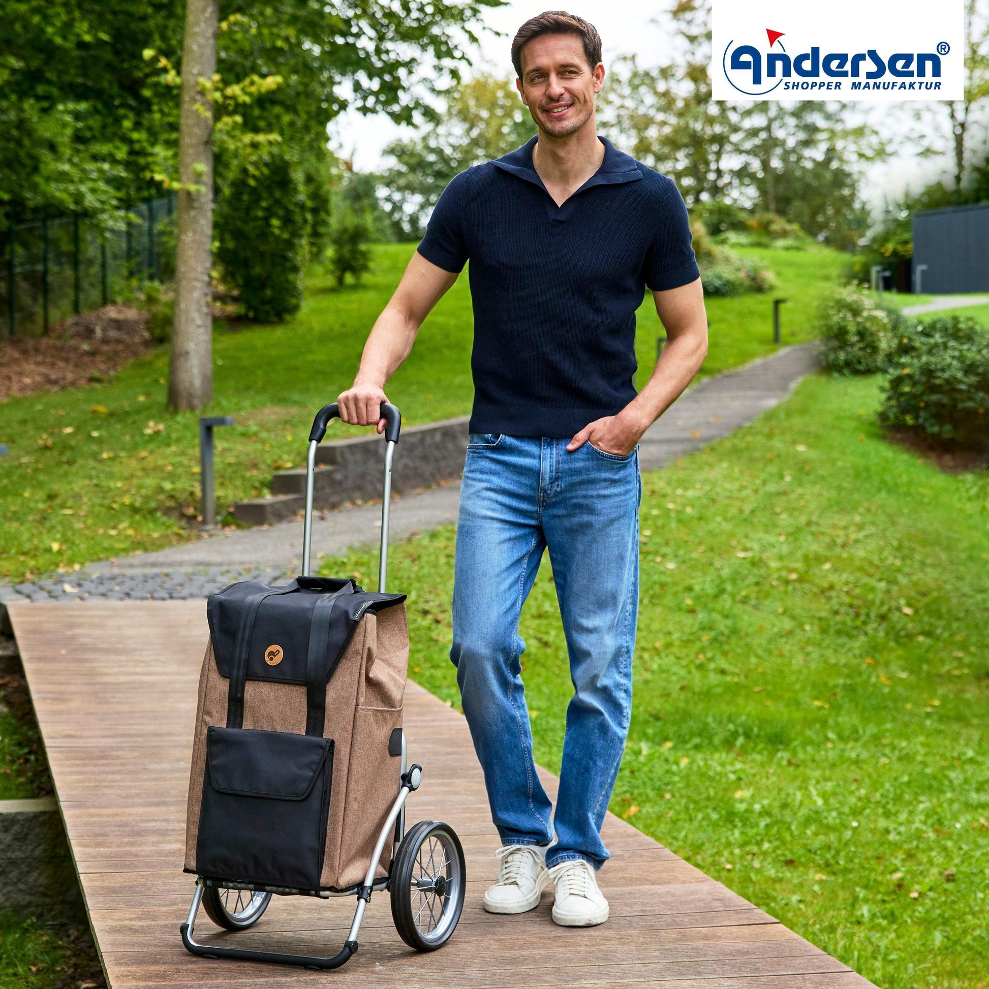 Andersen-Royal Shopper Senta 2.0 - Sand - Metallspeichenrad 25 cm-shopping-trolley.ch
