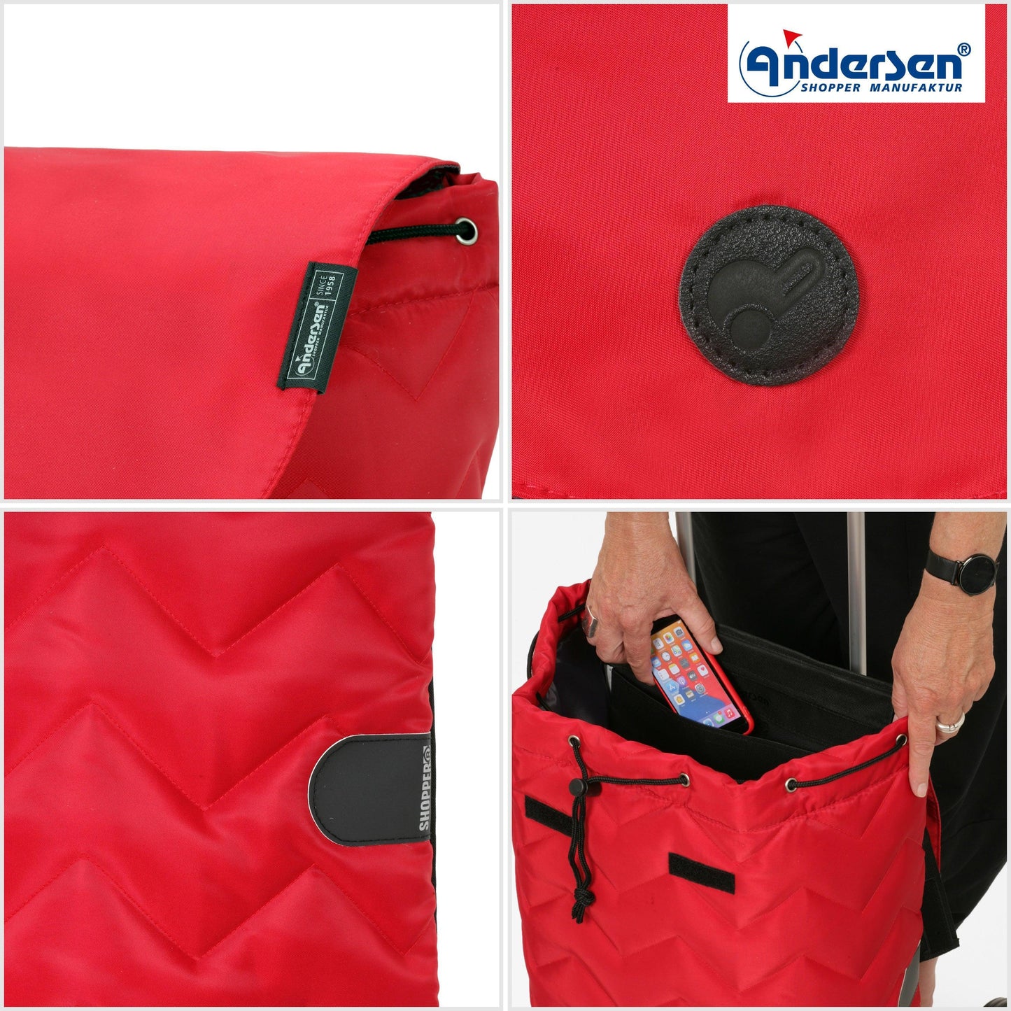 Andersen-Scala Shopper Hilma - Rot-shopping-trolley.ch