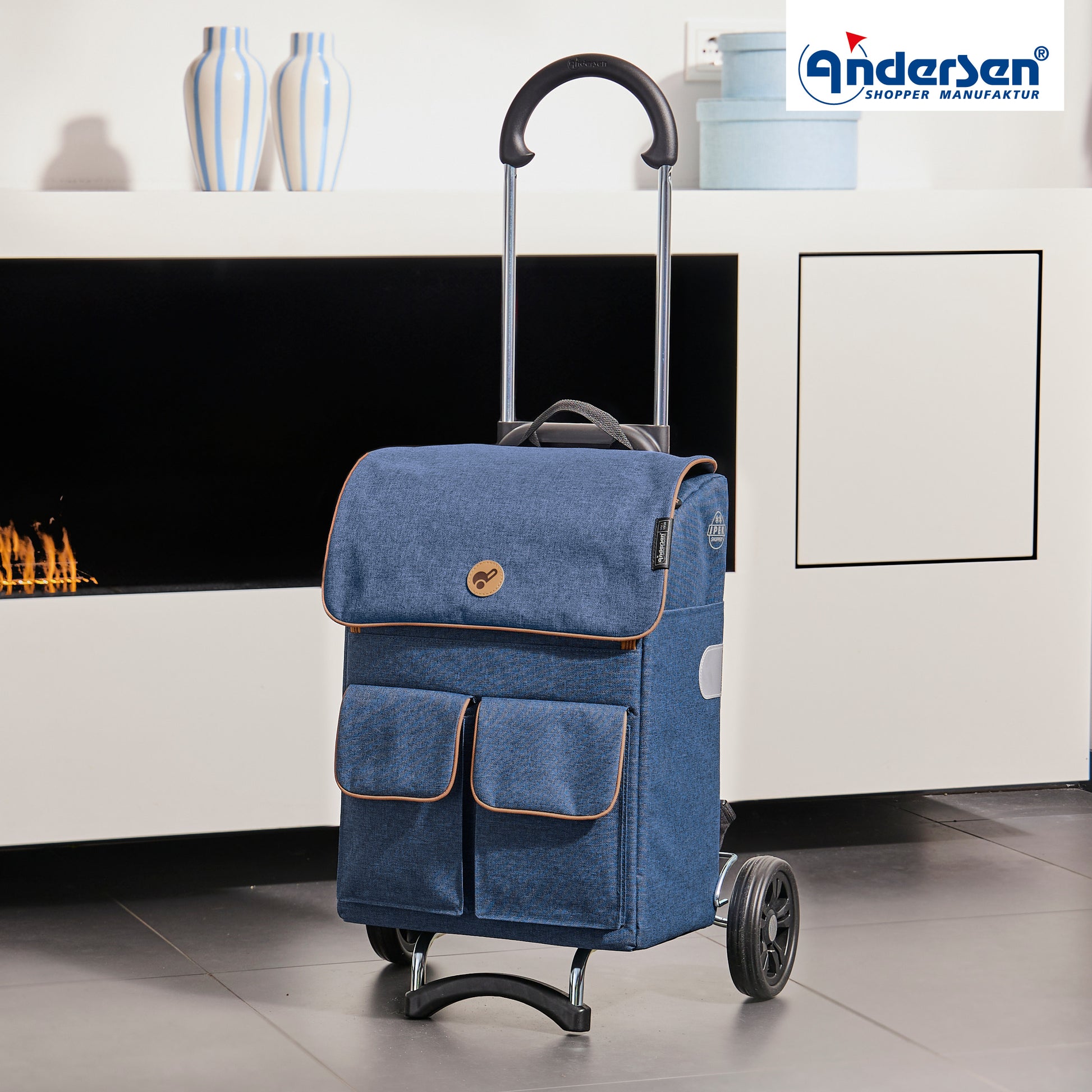 Andersen-Scala Shopper Ipek Mini - Blau-shopping-trolley.ch