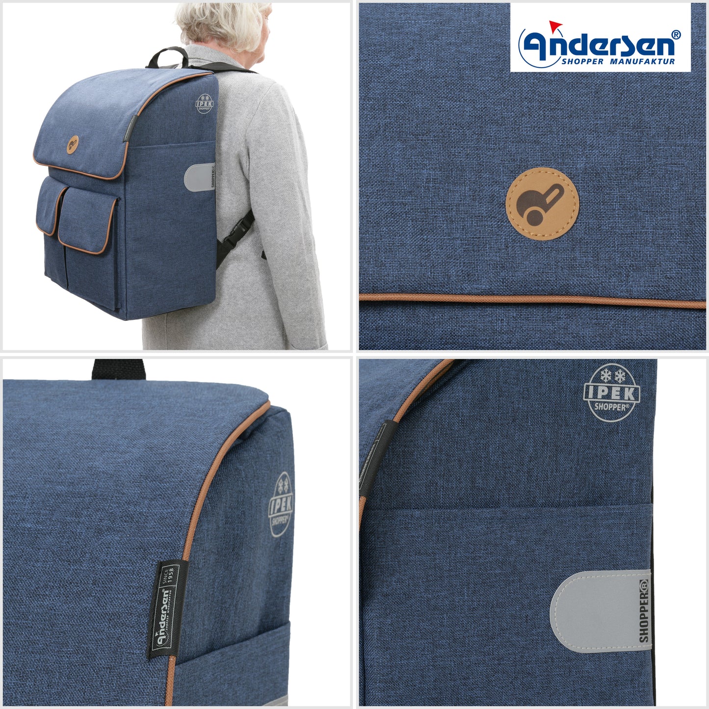 Andersen-Scala Shopper Ipek Mini - Blau-shopping-trolley.ch