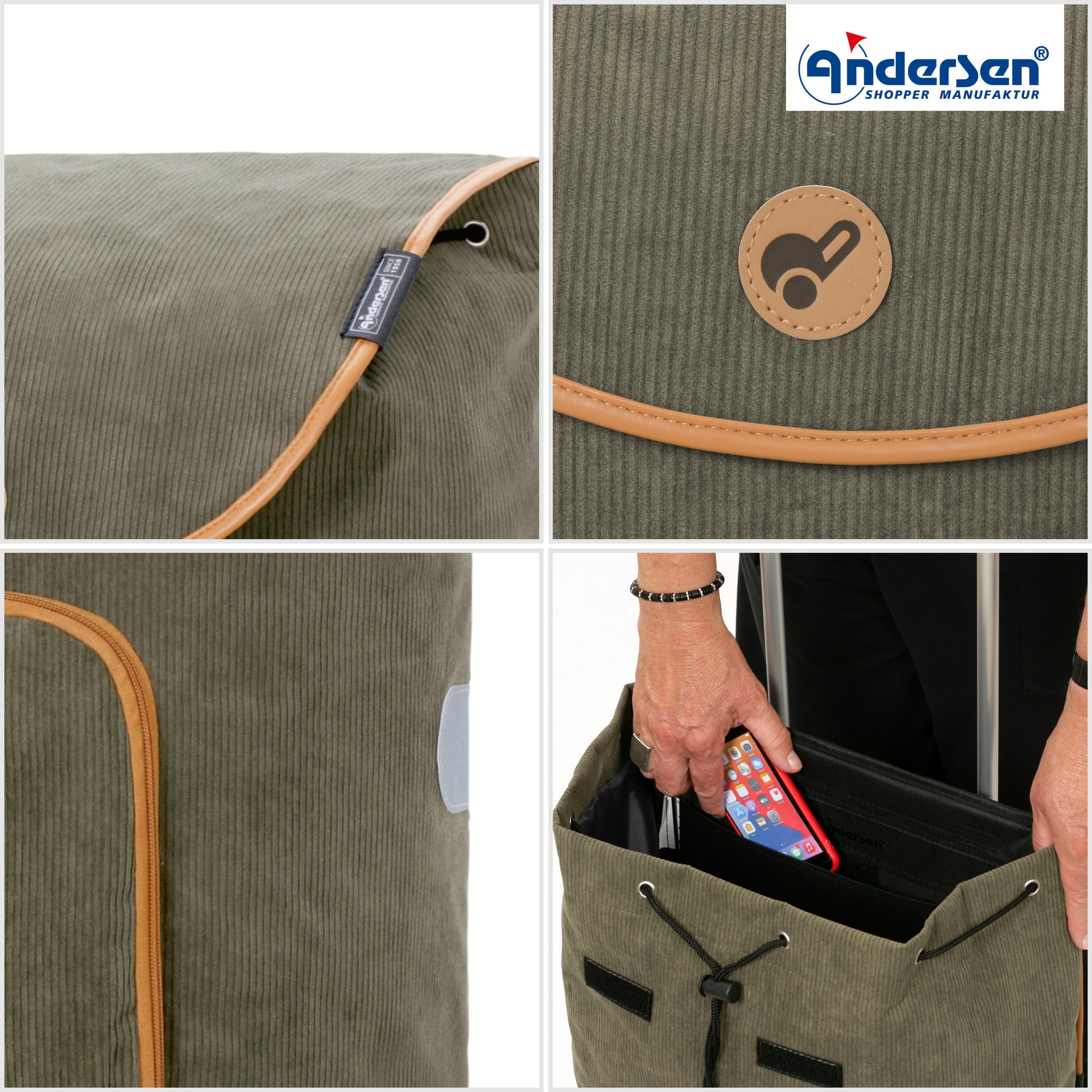 Andersen-Scala Shopper Marta - Oliv-shopping-trolley.ch