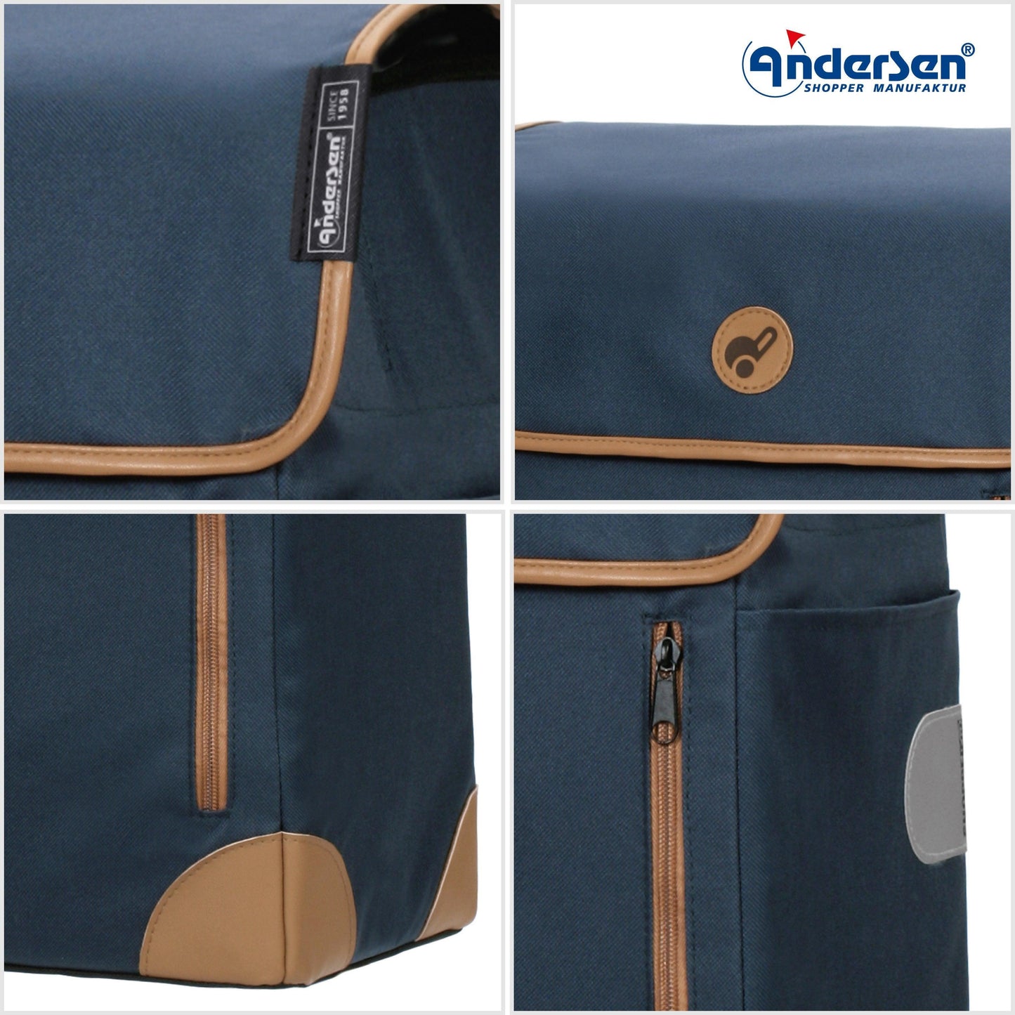 Andersen-Scala Shopper Plus Weda - blau-shopping-trolley.ch