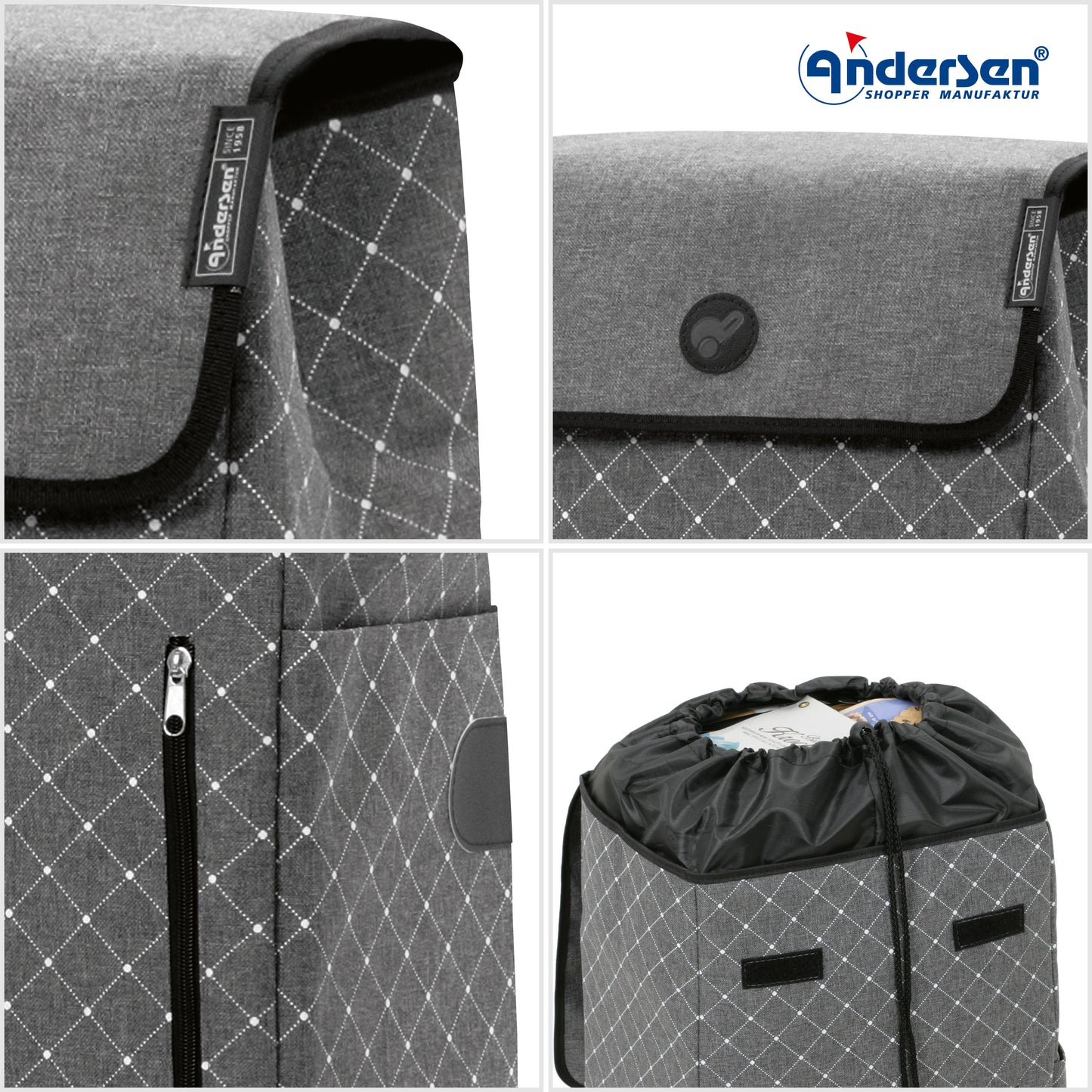 Andersen-Scala Shopper Sofia - anthrazit-shopping-trolley.ch