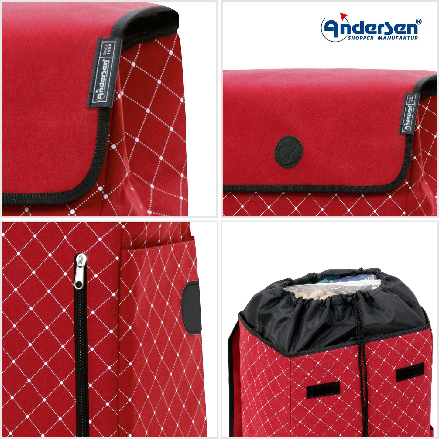 Andersen-Scala Shopper Sofia - rot-shopping-trolley.ch