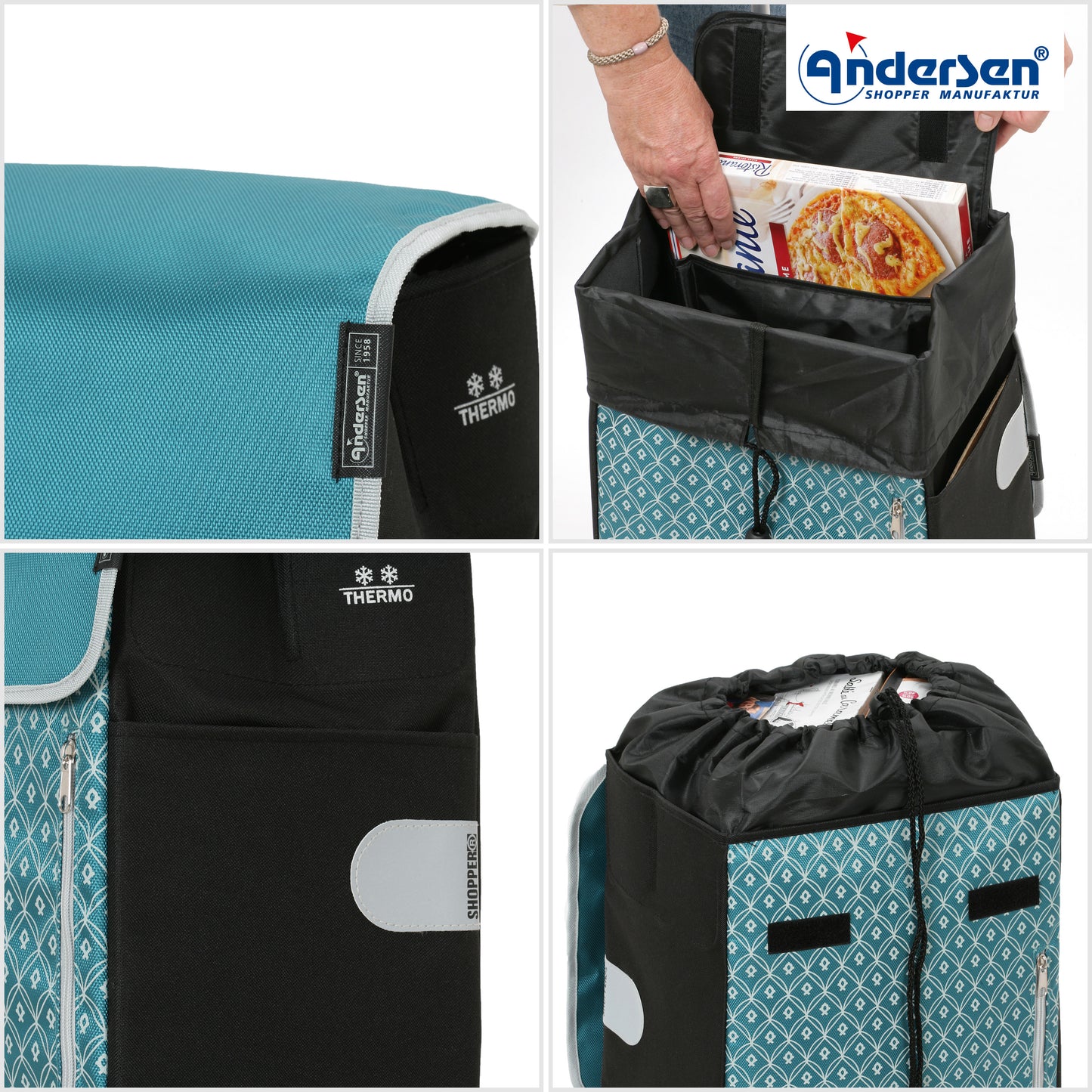 Andersen-Scala Shopper Teda - Petrol-shopping-trolley.ch