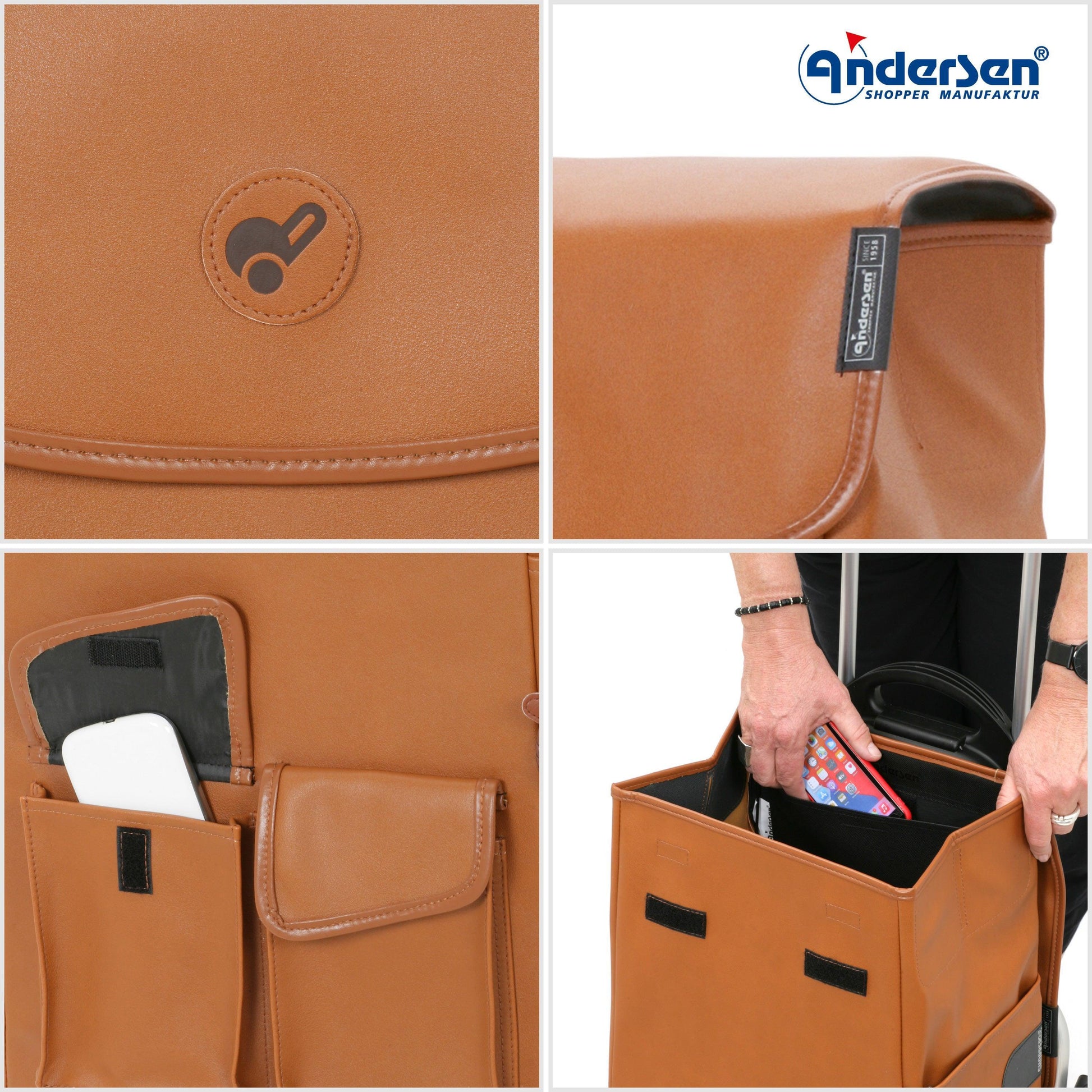 Andersen-Tasche Abbo - Braun-shopping-trolley.ch