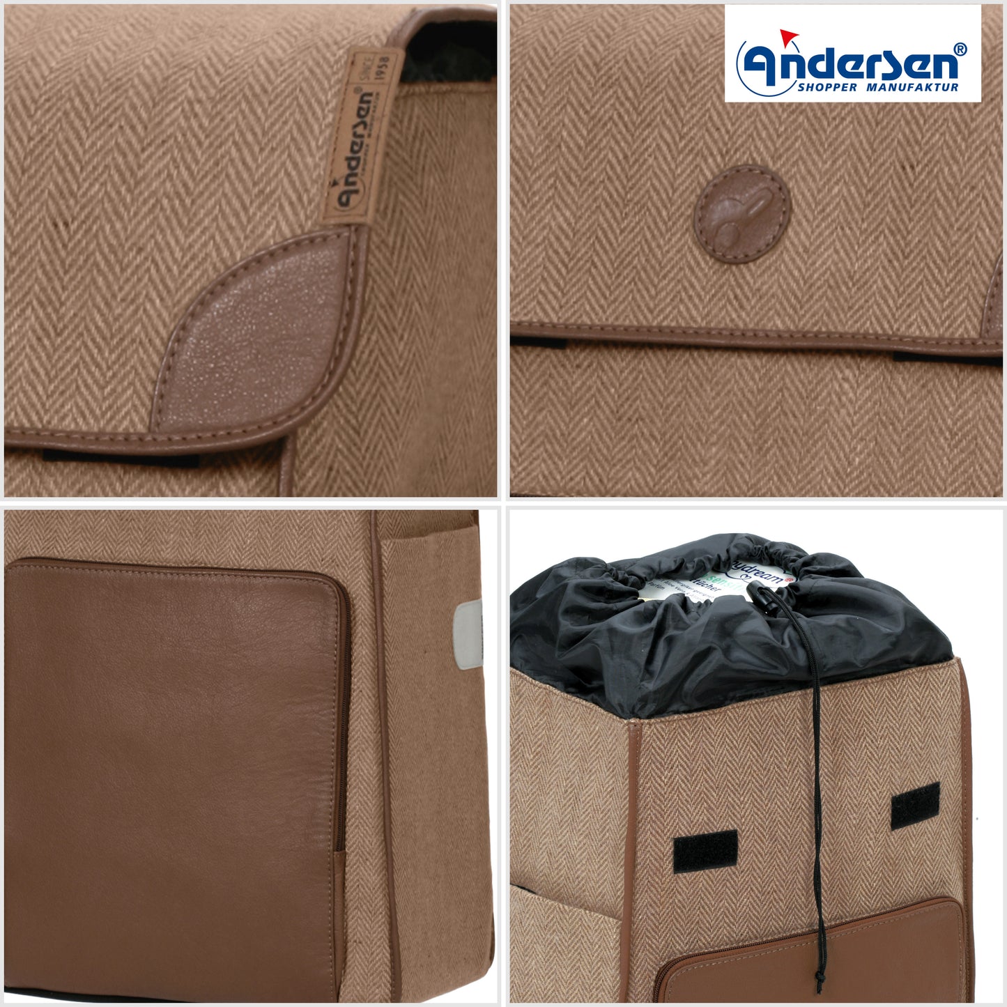 Andersen-Tasche Elik - Braun-shopping-trolley.ch