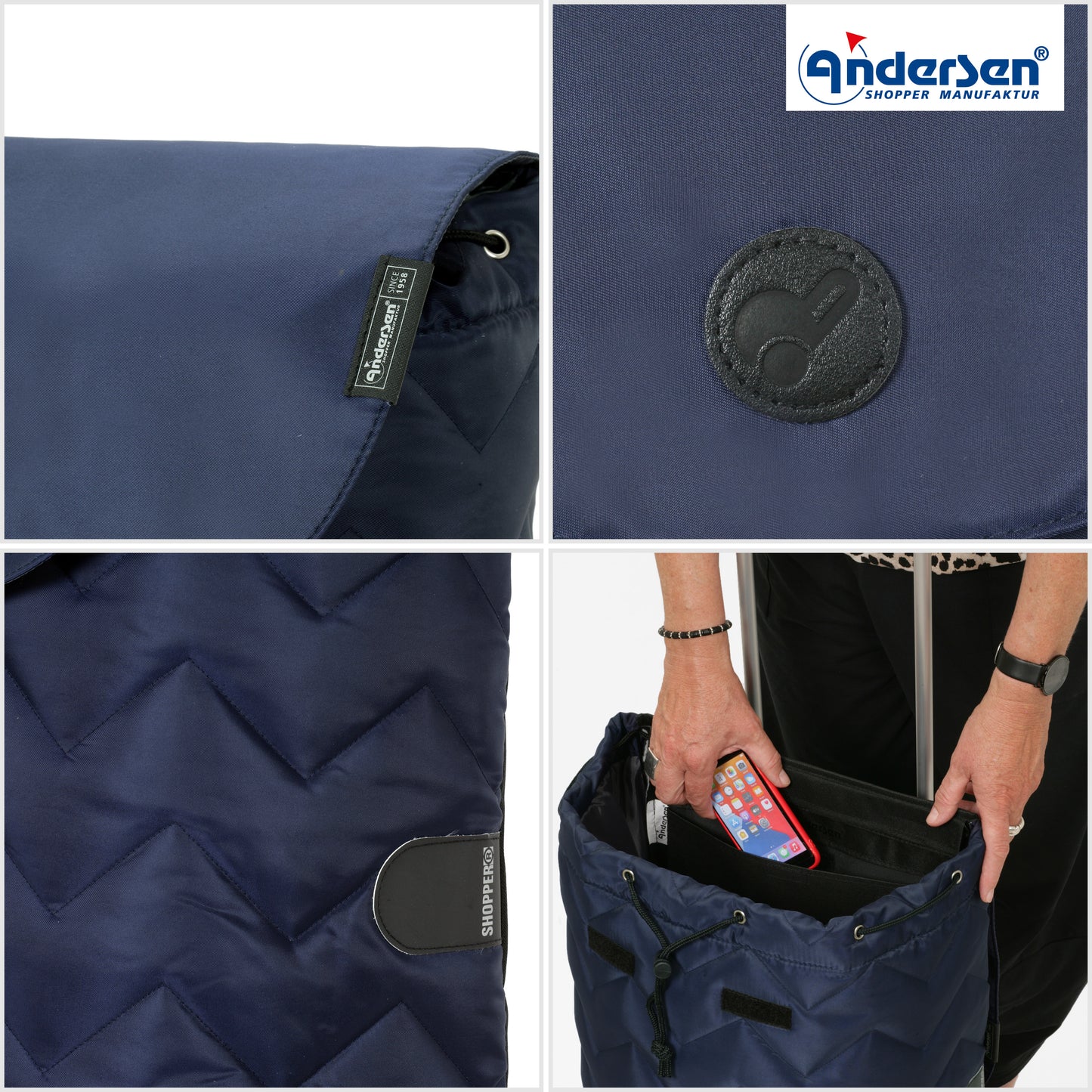 Andersen-Tasche Hilma - Blau-shopping-trolley.ch