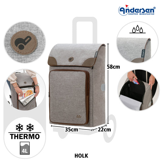 Andersen-Tasche Holk - Grau-shopping-trolley.ch