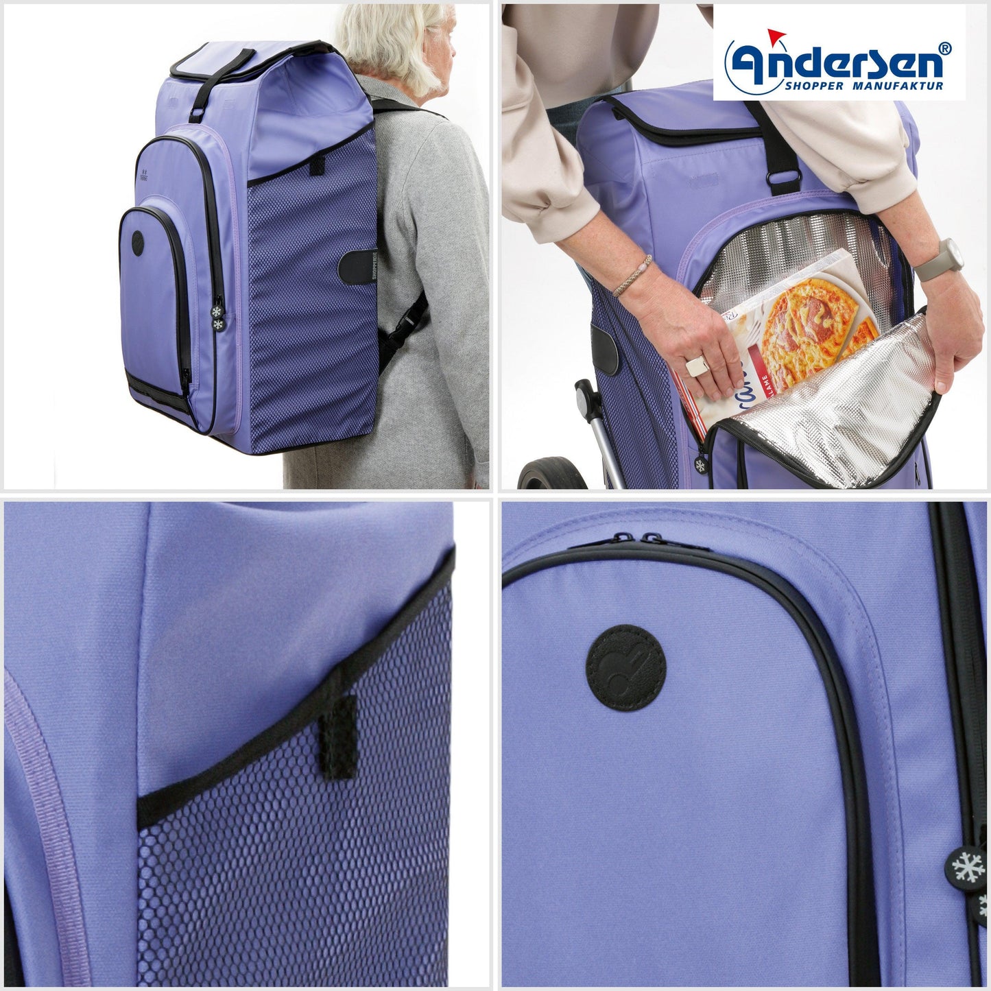 Andersen-Tasche Hydro 3.0 - Flieder-shopping-trolley.ch