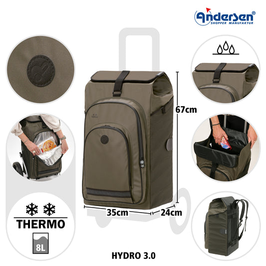 Andersen-Tasche Hydro 3.0 - Oliv-shopping-trolley.ch