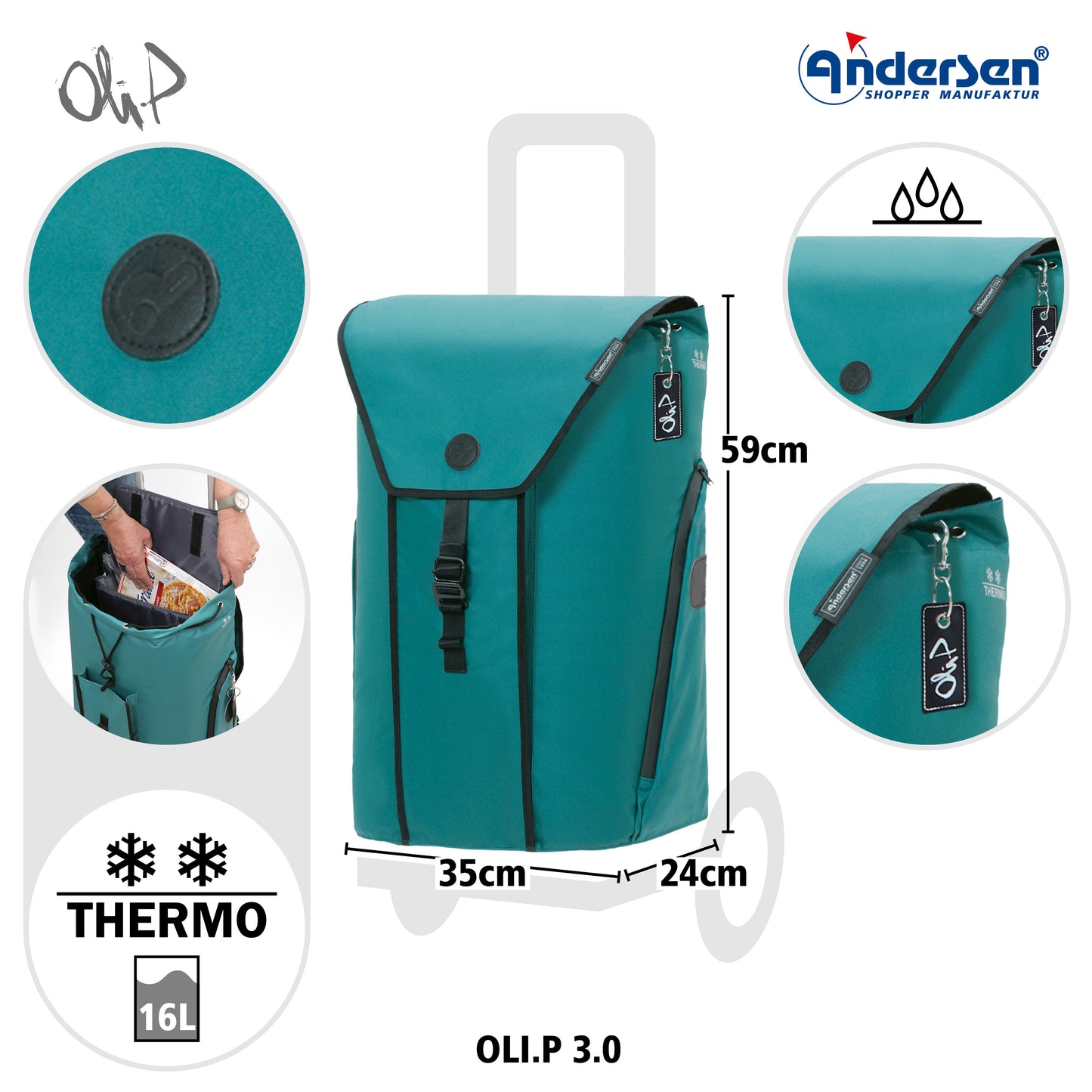 Andersen-Tasche Oli.P 3.0 - Petrol-shopping-trolley.ch