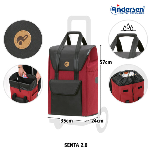 Andersen-Tasche Senta 2.0 - Rot-shopping-trolley.ch