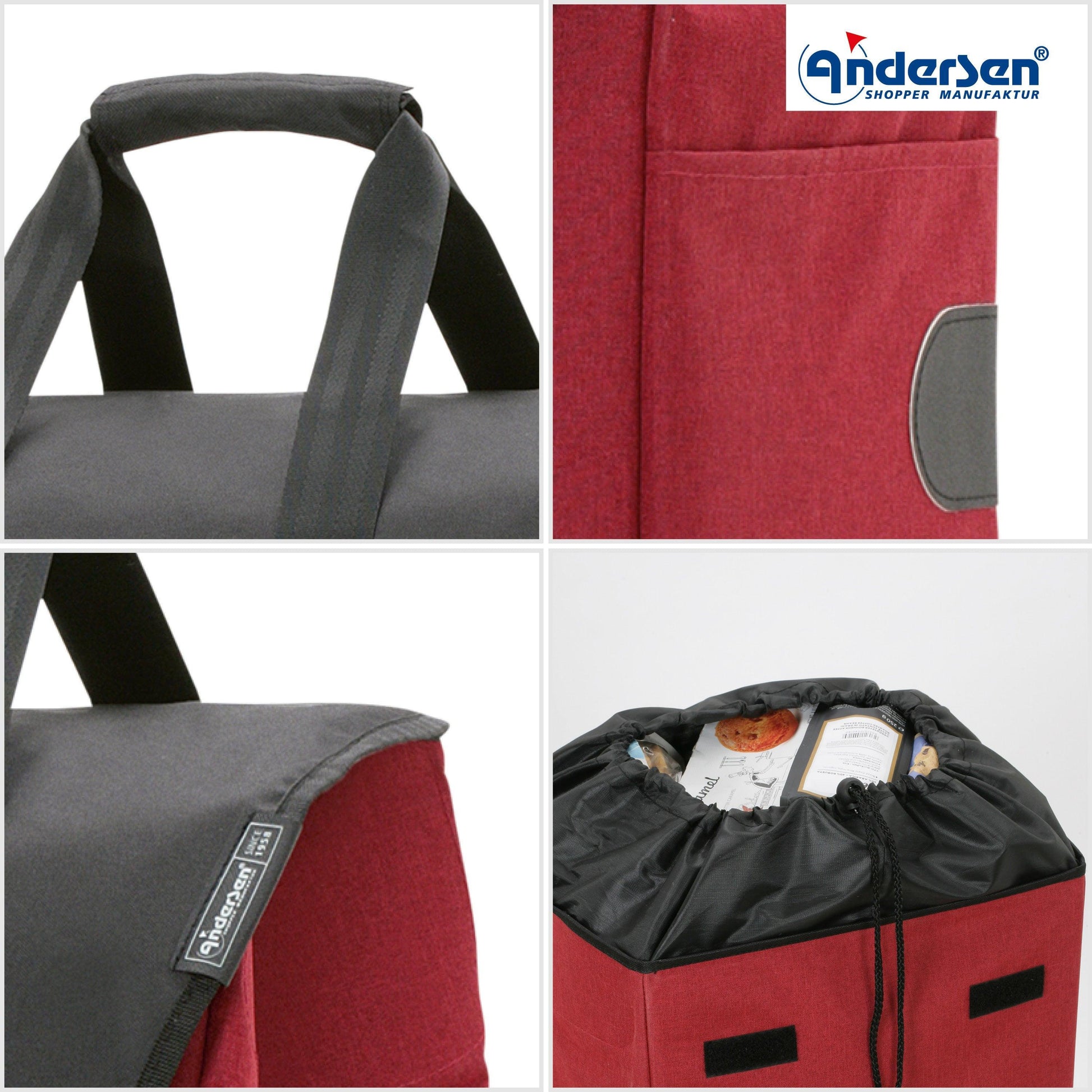 Andersen-Tasche Senta 2.0 - Rot-shopping-trolley.ch