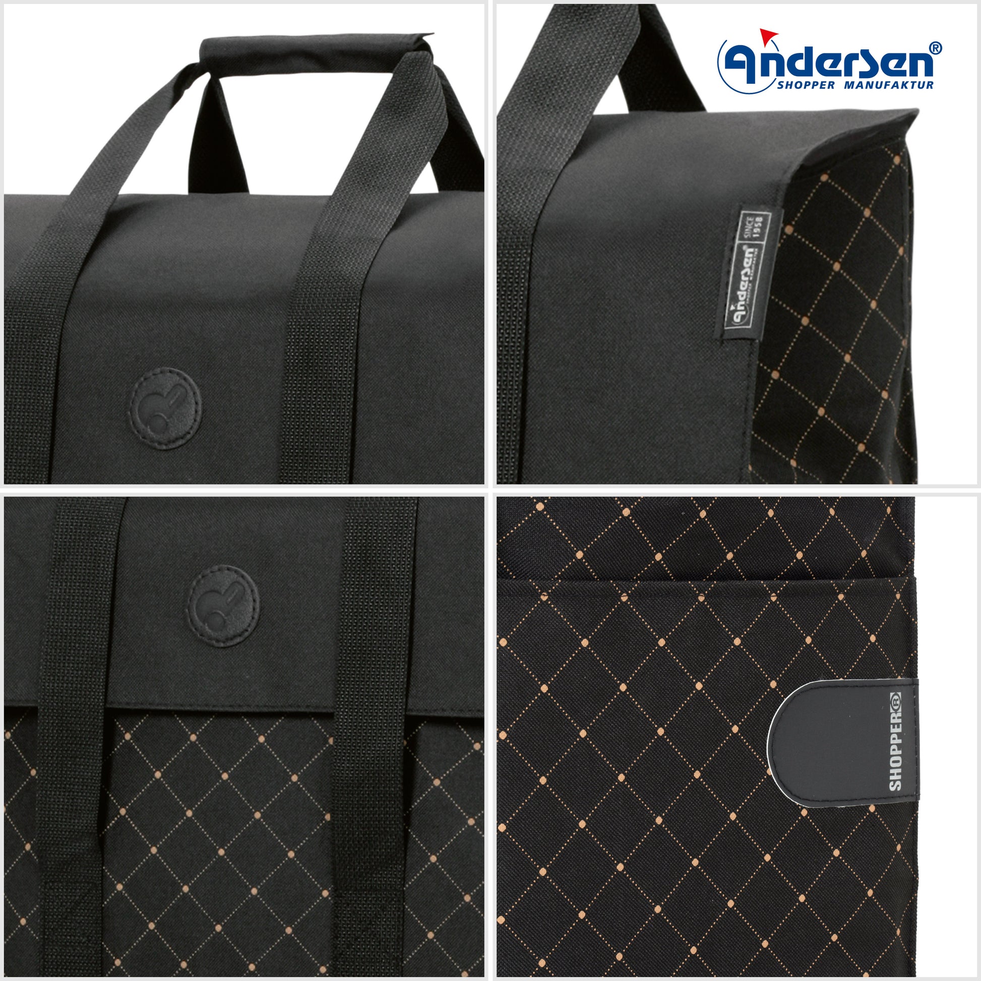 Andersen-Treppensteiger Royal Shopper Lisa - Schwarz-shopping-trolley.ch