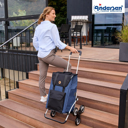 Andersen-Treppensteiger Royal Shopper Senta 2.0 - Blau-shopping-trolley.ch