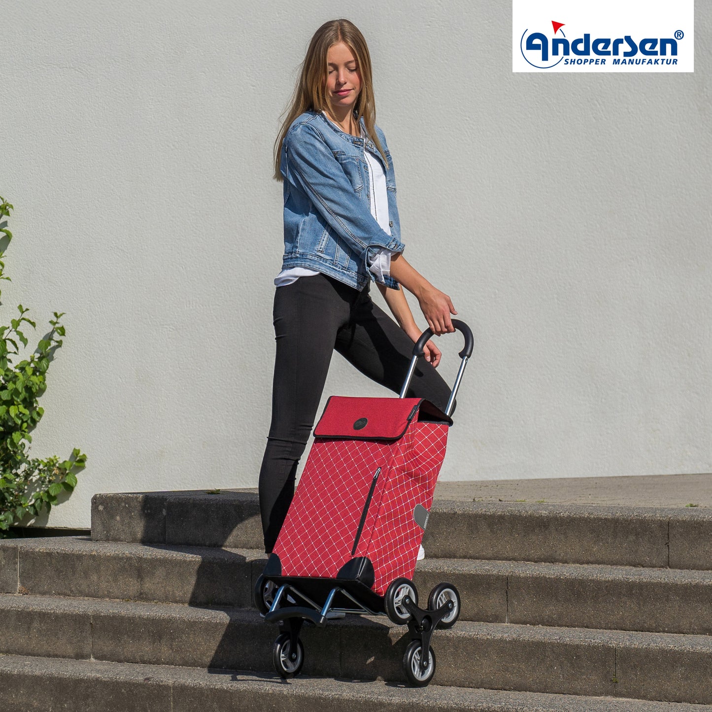 Andersen-Treppensteiger Scala Shopper Sofia - rot-shopping-trolley.ch