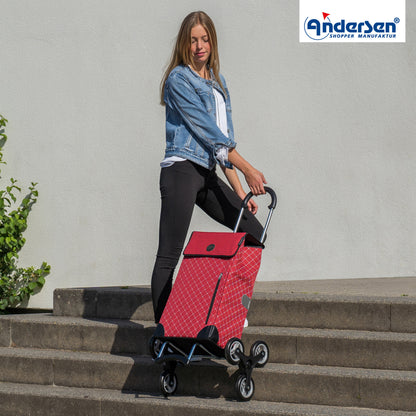 Andersen-Treppensteiger Scala Shopper Sofia - rot-shopping-trolley.ch