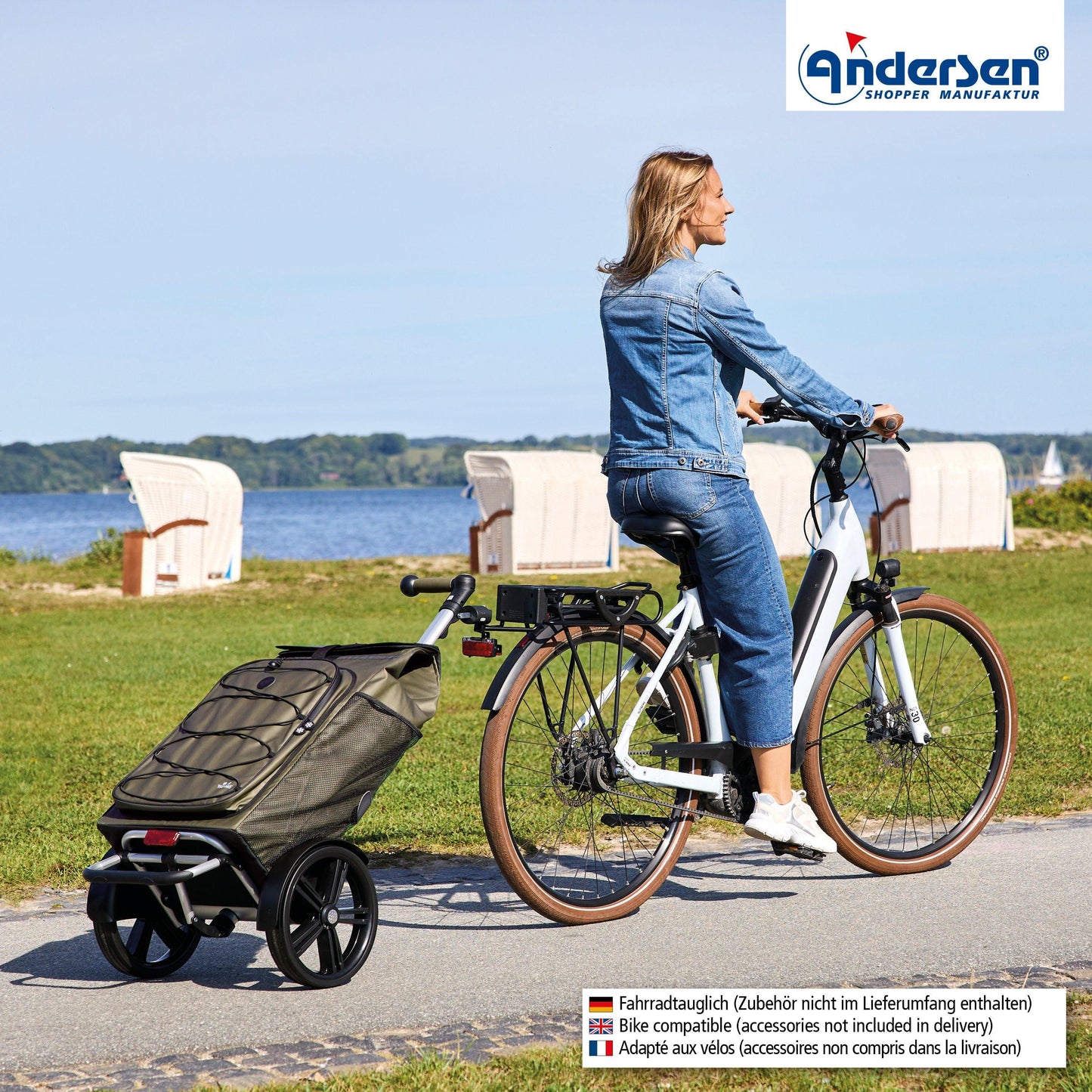Andersen-Tura Shopper Fado 3.0 - Oliv - Kugellagerrad 29 cm-shopping-trolley.ch