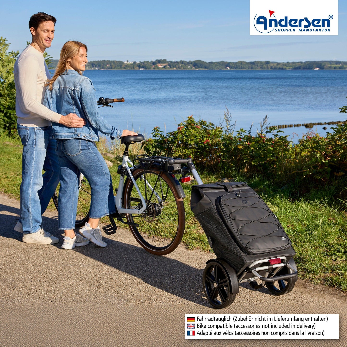 Andersen-Tura Shopper Fado 3.0 - Schwarz - Kugellagerrad 29 cm-shopping-trolley.ch