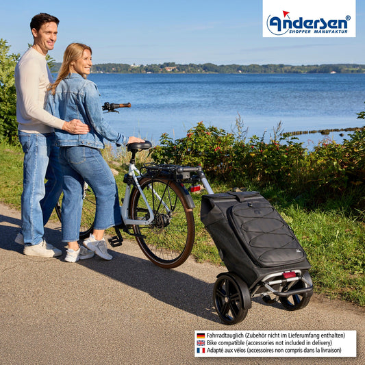Andersen-Tura Shopper Fado 3.0 - Schwarz - Kugellagerrad 29 cm-shopping-trolley.ch