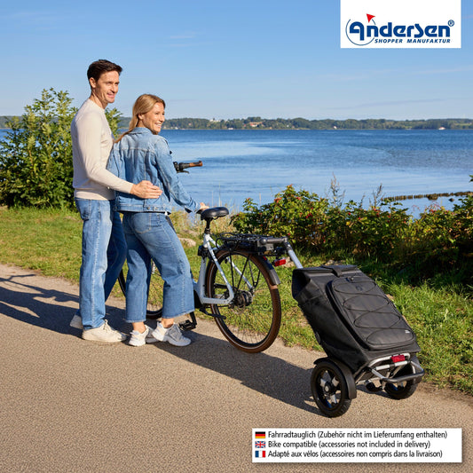 Andersen-Tura Shopper Fado 3.0 - Schwarz - Luft-Kugellagerrad 29 cm-shopping-trolley.ch