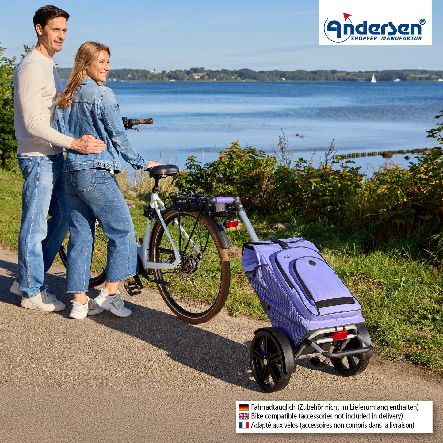 Andersen-Tura Shopper Hydro 3.0 - Flieder - Kugellagerrad 29 cm-shopping-trolley.ch