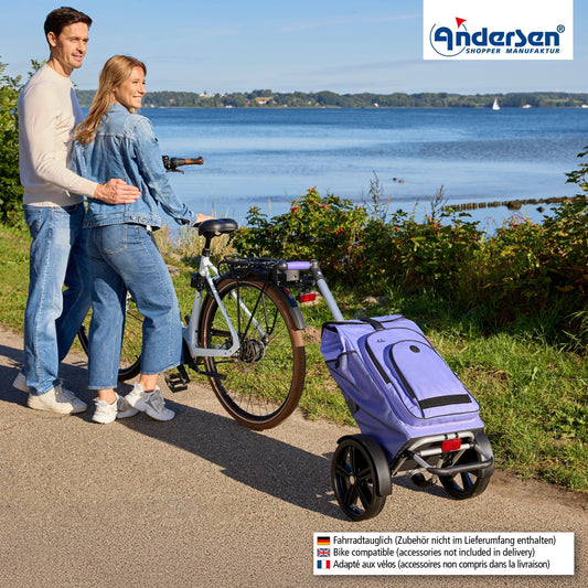 Andersen-Tura Shopper Hydro 3.0 - Flieder - Kugellagerrad 29 cm-shopping-trolley.ch
