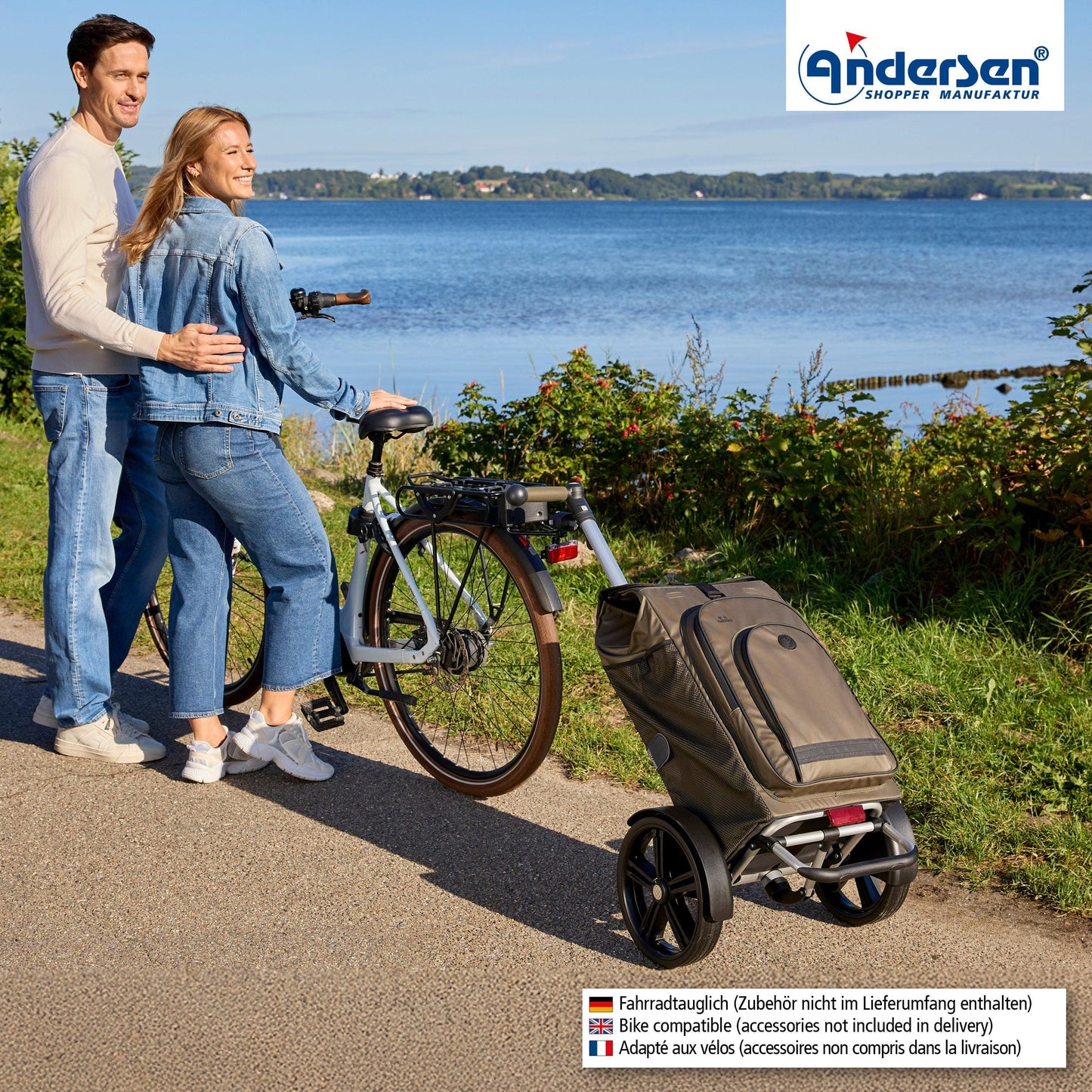 Andersen-Tura Shopper Hydro 3.0 - Oliv - Kugellagerrad 29 cm-shopping-trolley.ch