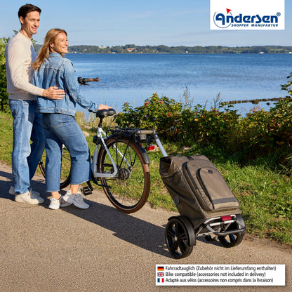 Andersen-Tura Shopper Hydro 3.0 - Oliv - Kugellagerrad 29 cm-shopping-trolley.ch