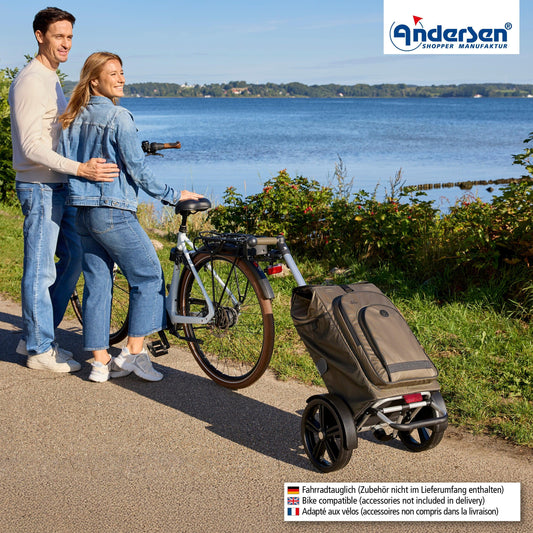 Andersen-Tura Shopper Hydro 3.0 - Oliv - Kugellagerrad 29 cm-shopping-trolley.ch