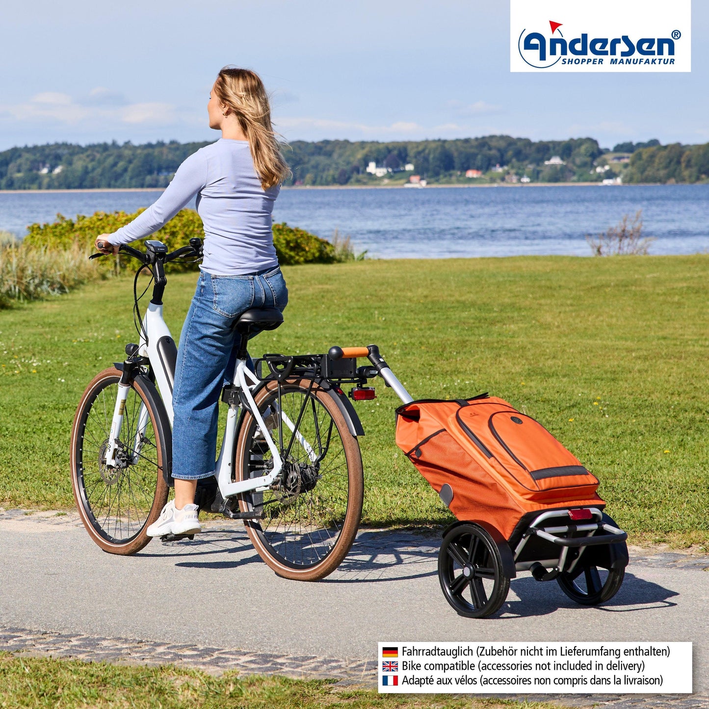 Andersen-Tura Shopper Hydro 3.0 - Orange - Kugellagerrad 29 cm-shopping-trolley.ch