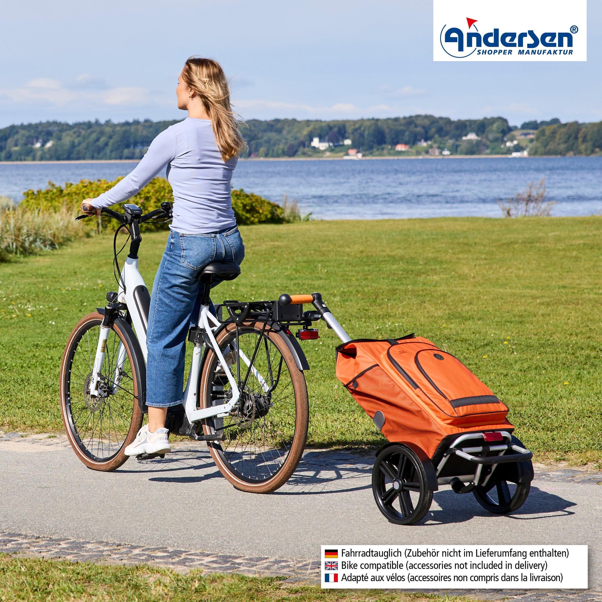 Andersen-Tura Shopper Hydro 3.0 - Orange - Kugellagerrad 29 cm-shopping-trolley.ch